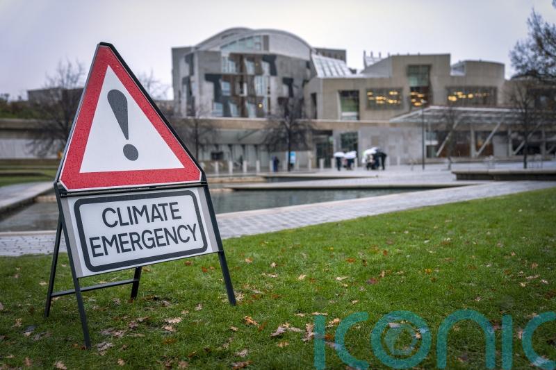 Protesters in Edinburgh call for action on the climate emergency