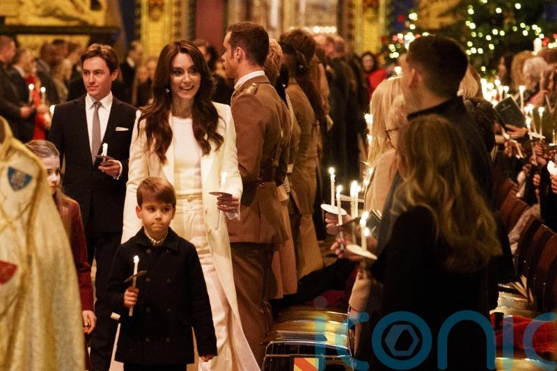 Kate meets teenager and his football coach at surprise Christmas tea party
