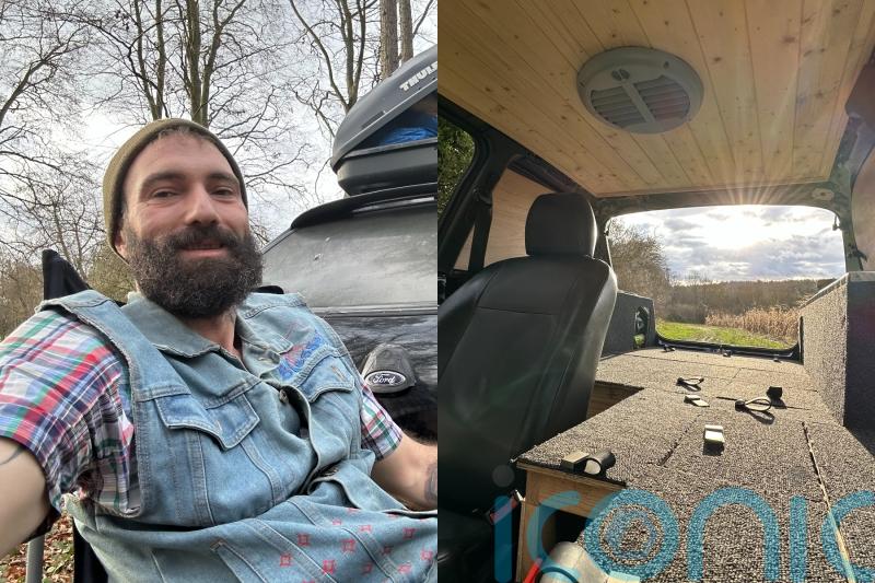 London renter who moved into Ford Fiesta spends ‘perfect Christmas’ alone in woods and now to plans to convert Porsche