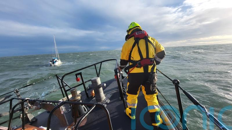 Two people rescued after yacht blown away from Dublin coast