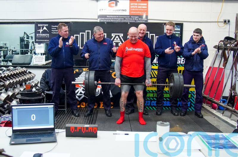 British firefighter falls short of world weightlifting record