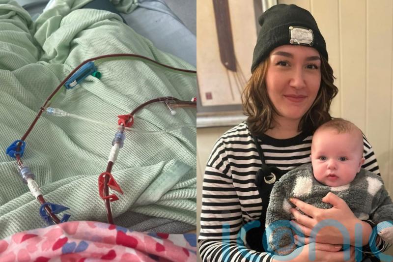 Mother who needed body’s worth of plasma replaced after C-section says donors gave her ‘opportunity to raise my son’