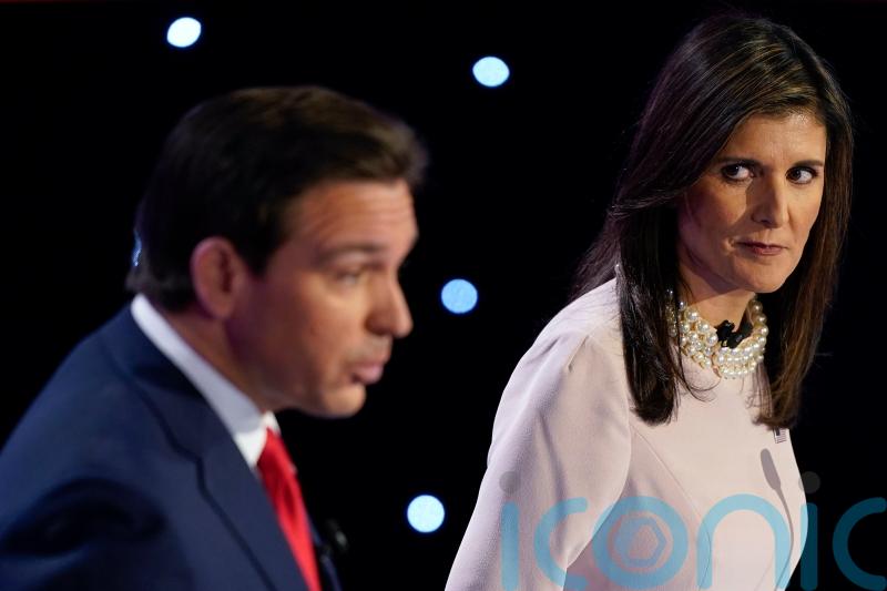 Republican rivals attack each other’s record in debate without Trump