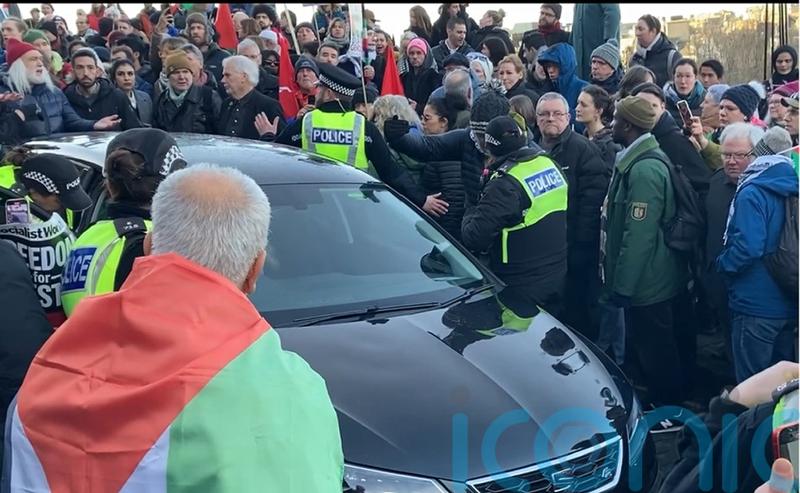 Woman charged after car involved in incident at Pro-Palestine demonstration