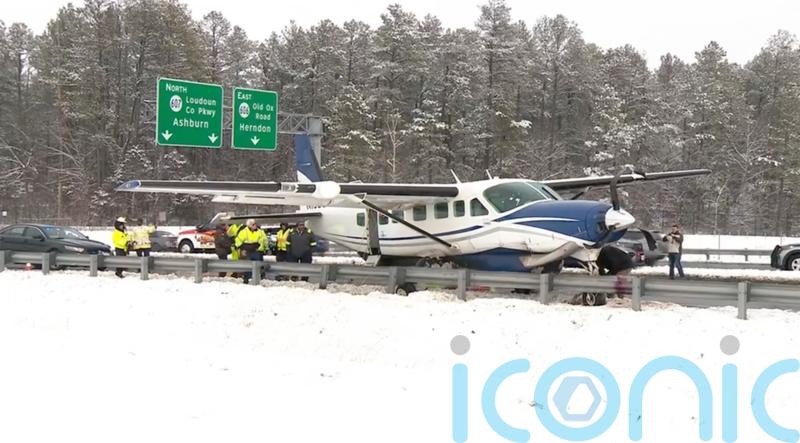 Plane makes emergency landing on road in US