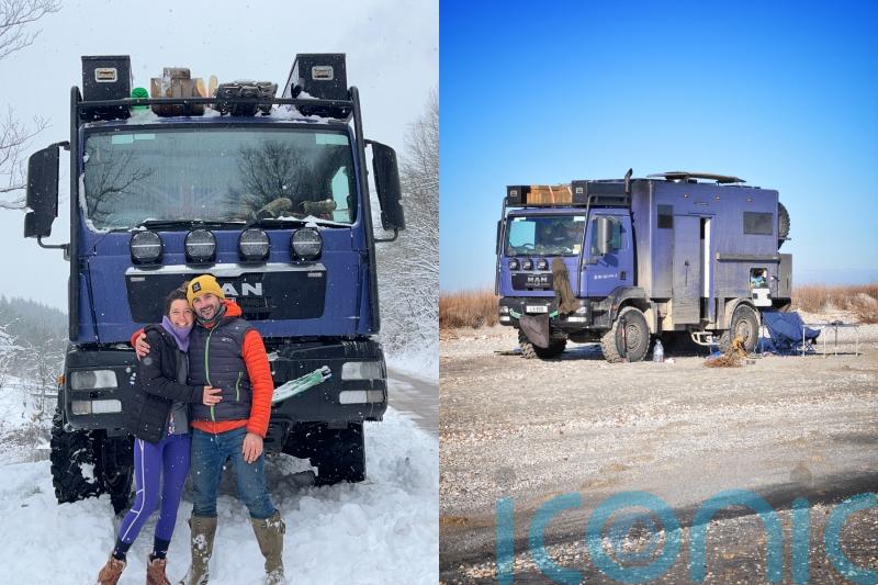 Man driving from Wigan to Australia in truck finds love two weeks into trip after meeting French woman on a hilltop