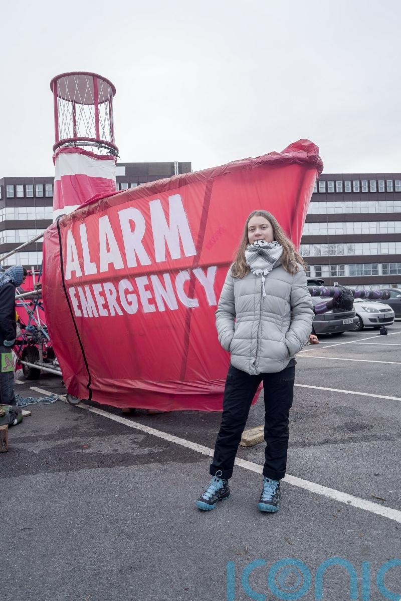 Greta Thunberg joins protest against Farnborough Airport expansion plans
