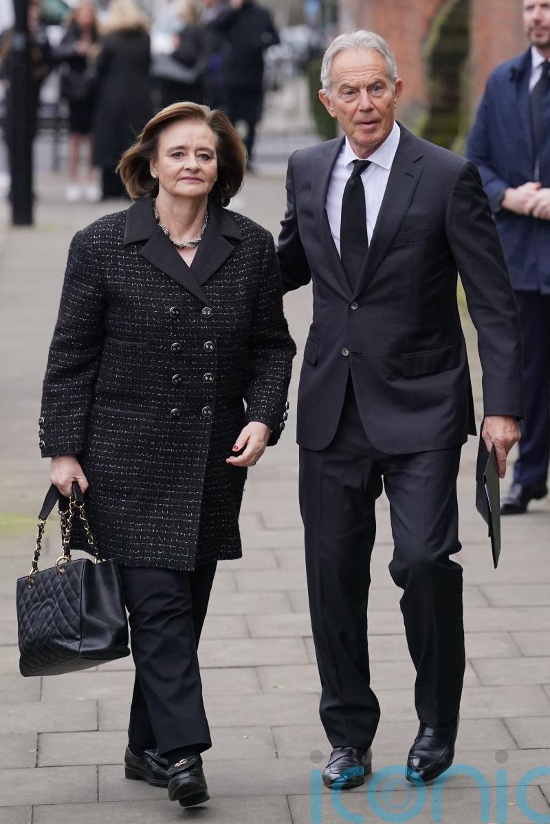 Tony Blair and Elton John among mourners at Derek Draper funeral service