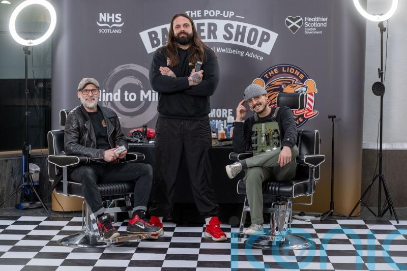 Pop-up barber shop offers free haircuts to boost discussions on mental health