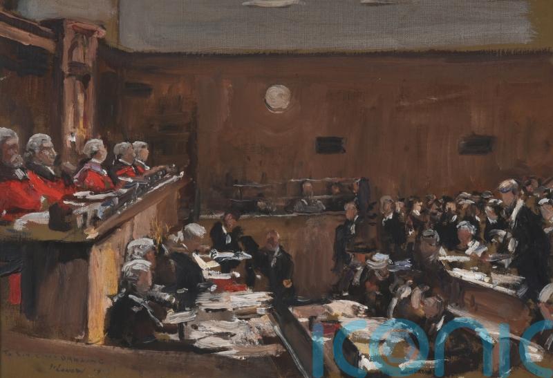 Unseen Lavery courtroom sketch to go under the hammer