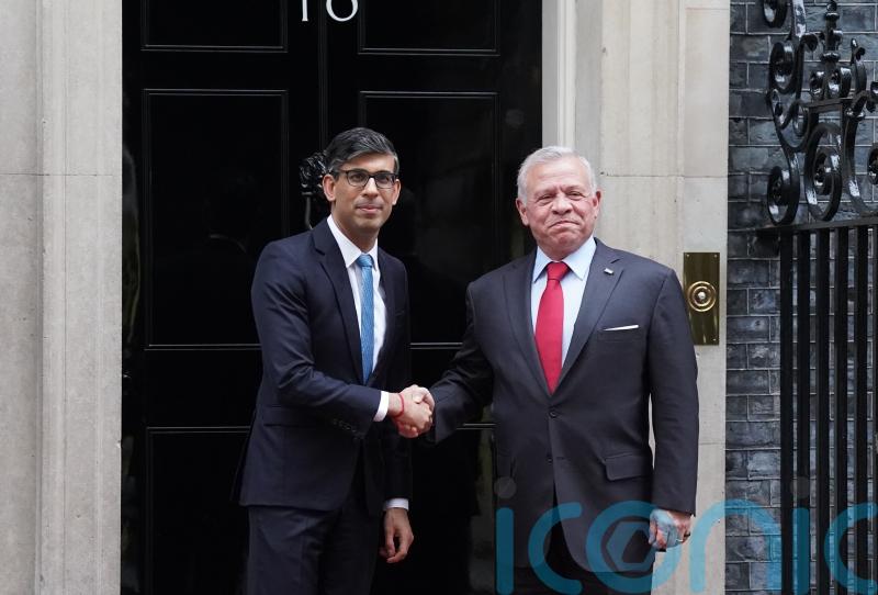 Rishi Sunak welcomes King of Jordan to Downing Street