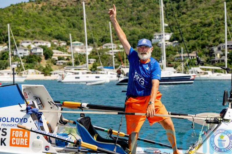 Oldest man to row Atlantic solo reunites with wife after beating own record