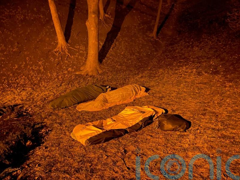 UK veterans ‘hear jets and sirens’ at Kyiv sleep-out to raise funds for homeless