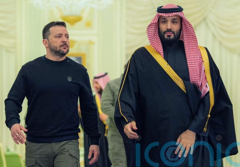 Zelensky meets Saudi crown prince to discuss peace deal and return of POWs