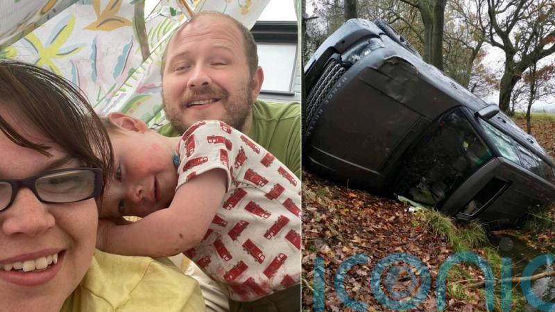 Blind man who rescued dad from car after it fell down 10 foot verge urges others to download app that ‘saved our lives’