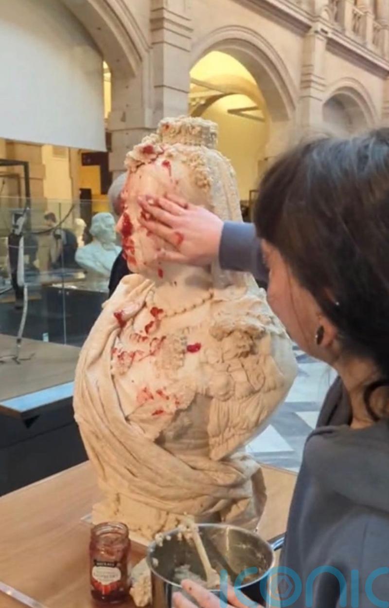 Two women charged after pouring porridge and jam over bust at Glasgow museum