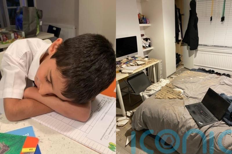 Parents fear son, 8, could have died when bedroom ceiling caved in after ‘cowboy builders’ took £67,000 and disappeared