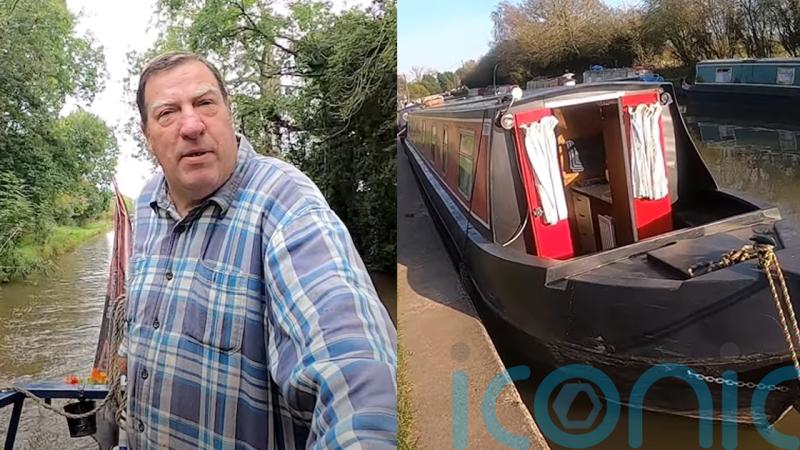 Retiree living decades-long dream saving hundreds a month living on narrowboat and entertaining thousands on YouTube