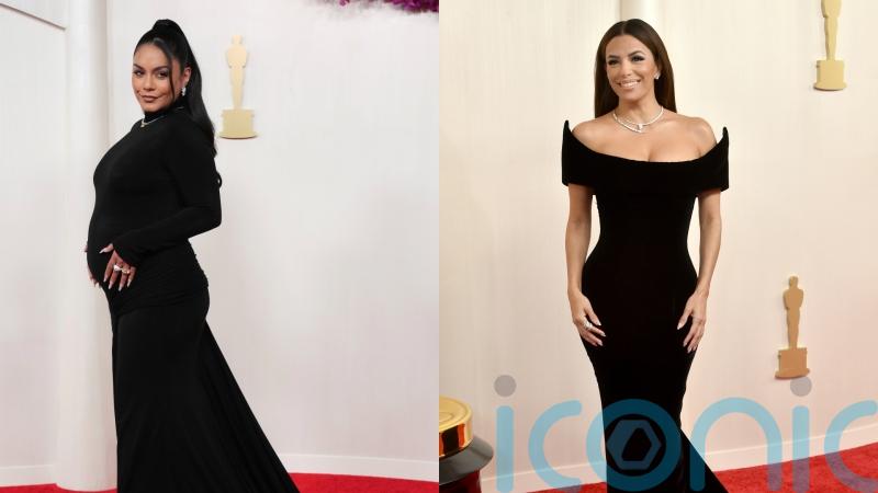 Vanessa Hudgens and Eva Longoria set an early all-black trend at the Oscars