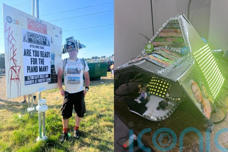 Glastonbury superfan’s 3D-printed Coldplay hat pays off after line-up announced