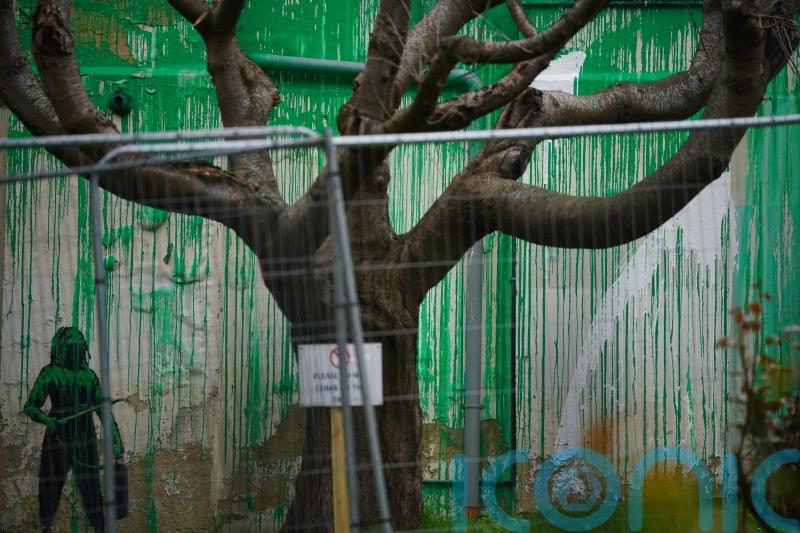 Banksy fans disappointed as new mural defaced