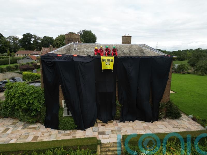 Greenpeace activists deny criminal damage after protest at PM’s home
