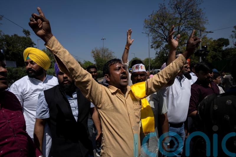 Arrest of rival to Indian Prime Minister sparks protests in New Delhi