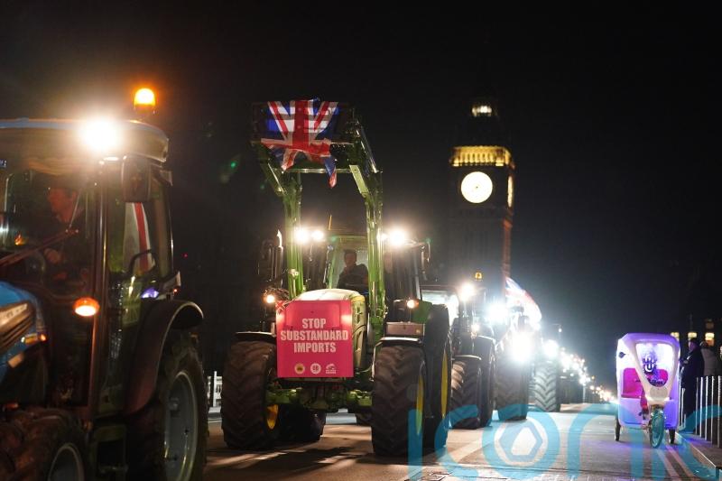 Farmers stage Westminster tractor protest over ‘threat to food security’