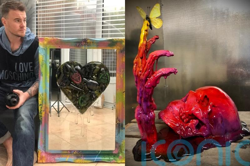 Colour blind artist turned down by RAF makes bright sculptures but refuses special glasses saying he is ‘not broken’