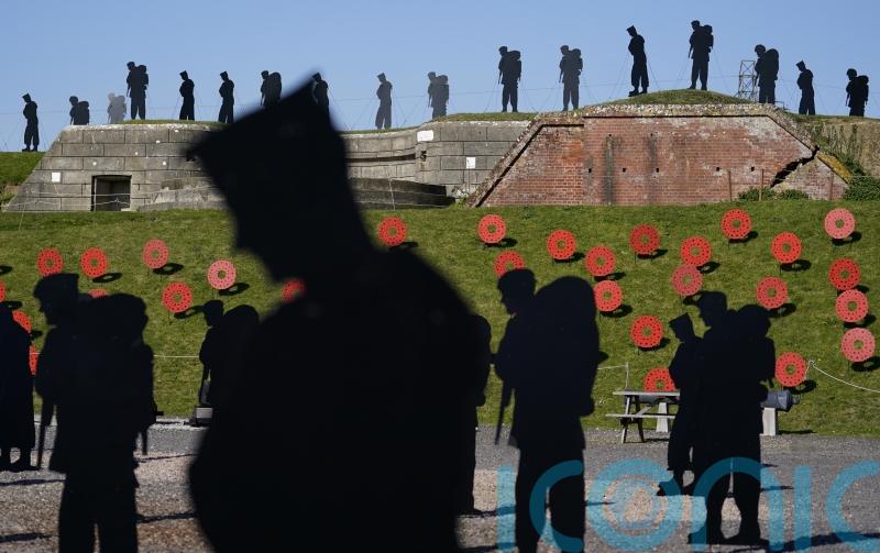 Giant silhouettes of D-Day fallen head to Normandy for 80th anniversary