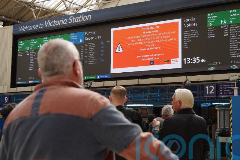 Rail services hit as train drivers walk out for third strike in four days