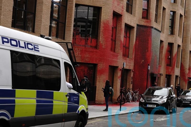 12 arrests after activists demanding Israel arms embargo spray Labour HQ