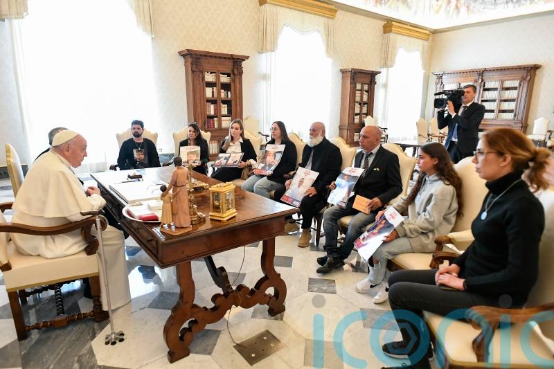 Pope marks six-month anniversary of Hamas attacks by meeting hostages’ relatives