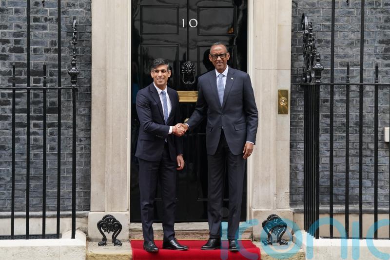 Sunak meets Kagame as Braverman hits out at Rwanda ‘housing crisis’