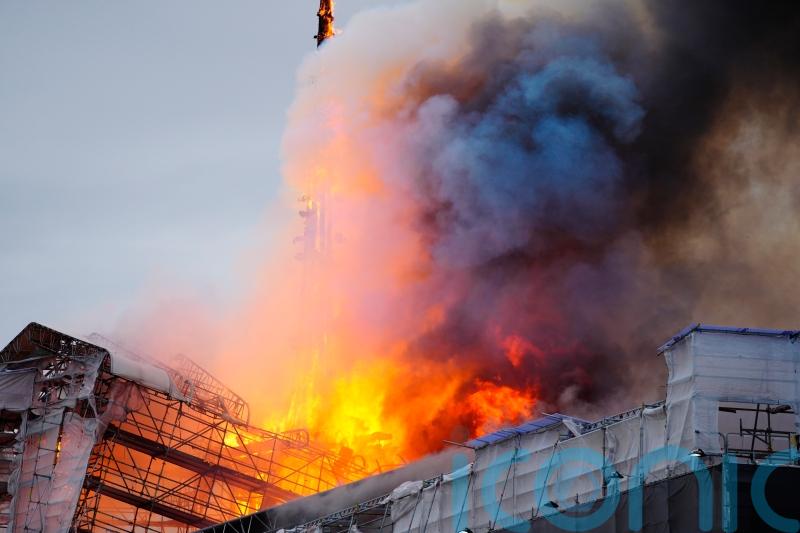 Fire rages through historic Stock Exchange in Copenhagen