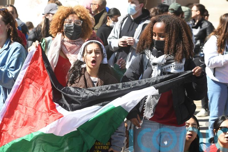 Pro-Palestinian protests sweep US college campuses after arrests at Columbia