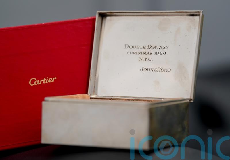 Rare Cartier silver gift box from John Lennon and Yoko Ono to be auctioned
