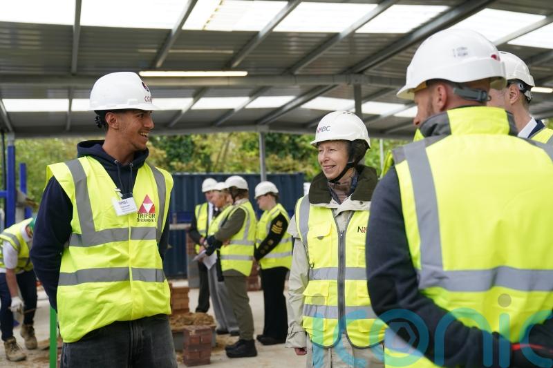 Princess Royal meets apprentice bricklayers on visit to open new training hub