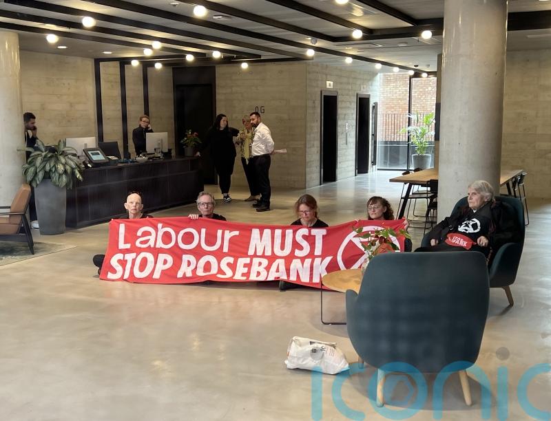 Vicars hold church service in Labour HQ to protest against oil field licence