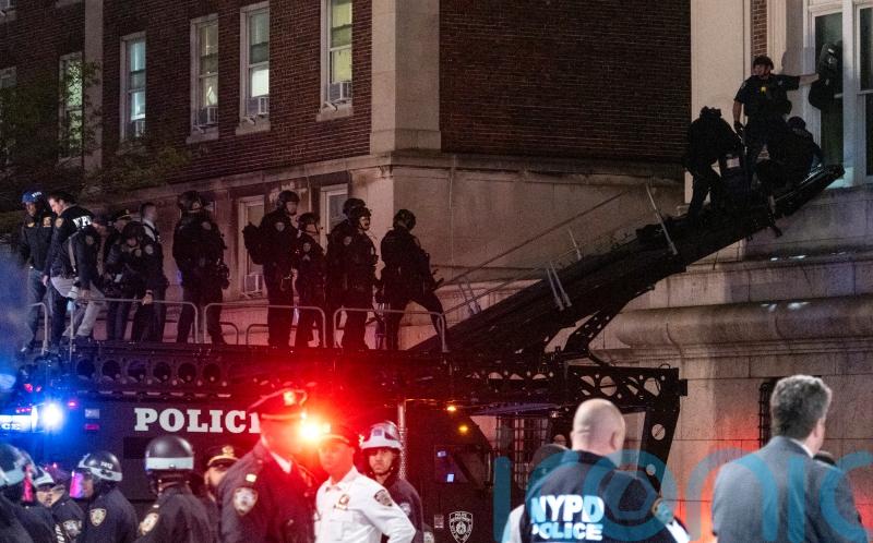 Police clear pro-Palestinian protesters from Columbia University