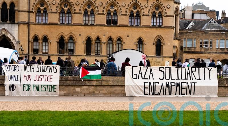 Oxford and Cambridge students set up Gaza protest camps