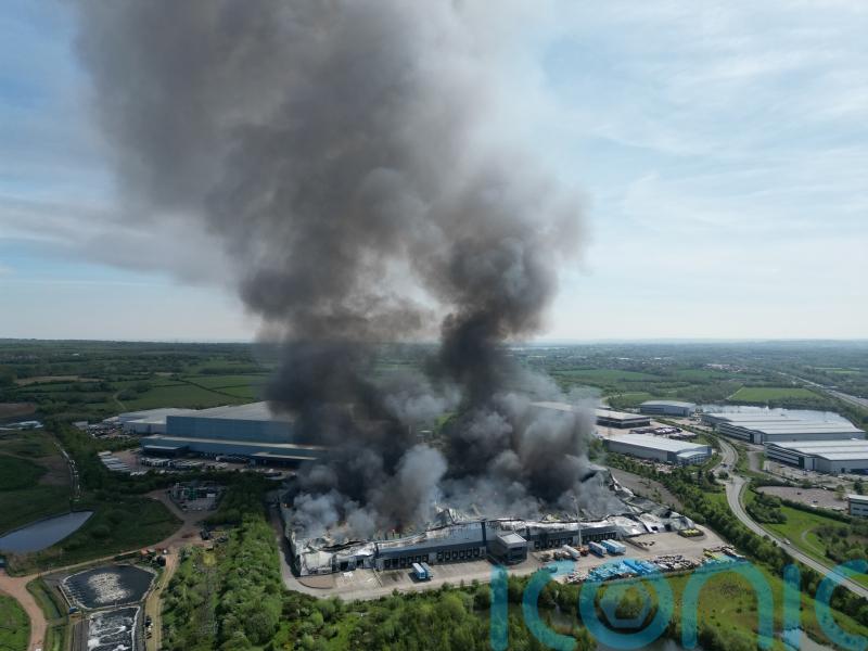 Cannock businesses evacuated as fire engulfs parcel centre on industrial estate