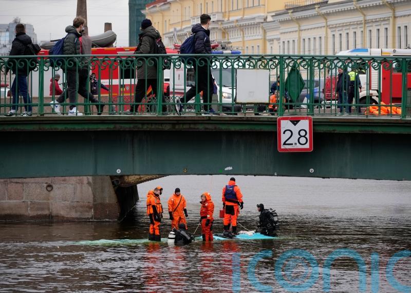 Seven dead after bus plunges from bridge in St Petersburg