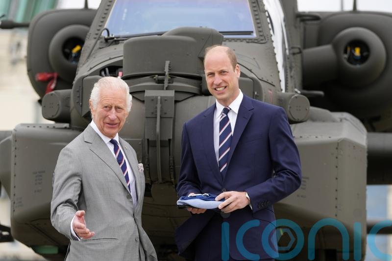 King hands military role to William during visit to Hampshire air base