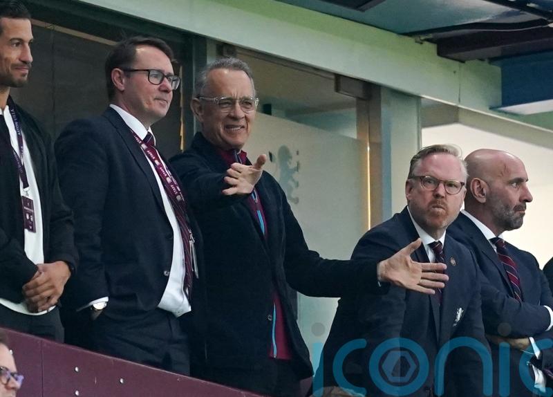 Up the Villa – Tom Hanks supports Aston Villa at Premier League game