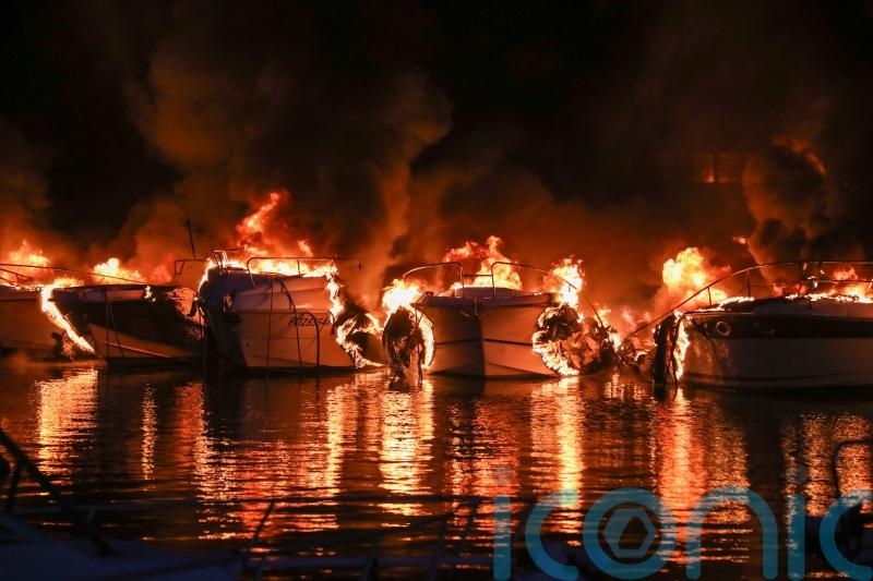 Fire at a marina in Croatia destroys 22 boats but no injuries reported