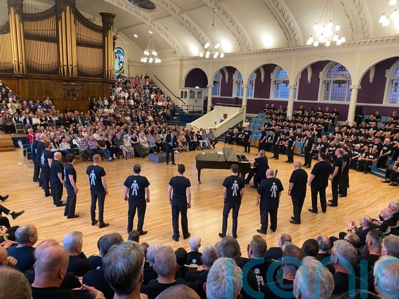 400 men &lsquo;sing their hearts out&rsquo; at concert to support Prostate Cancer UK