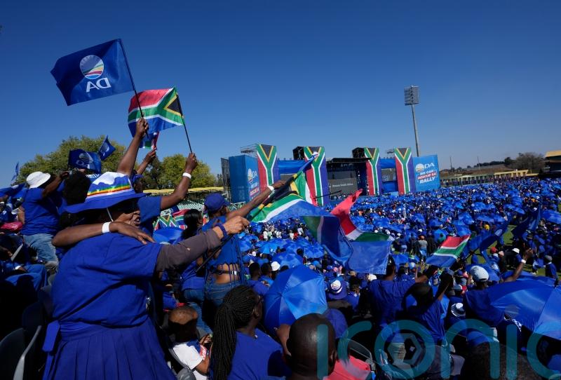 South African opposition party makes final pitch to voters