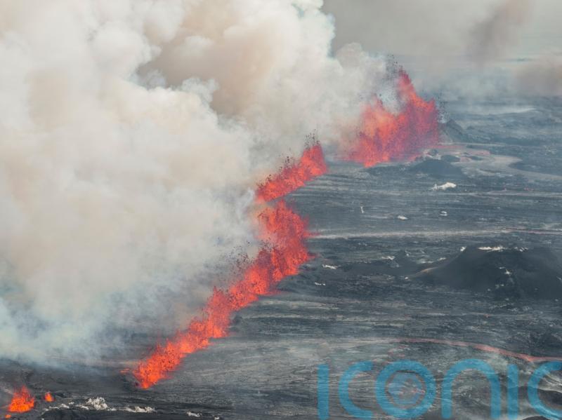Lava continues to flow from Iceland volcano but activity calms significantly