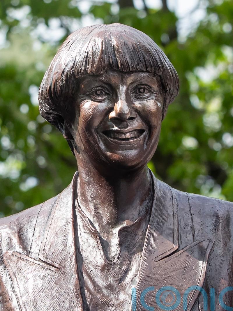Statue of comedian Victoria Wood toppled by taxi in town centre collision